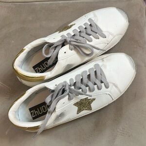 White embellished sneakers